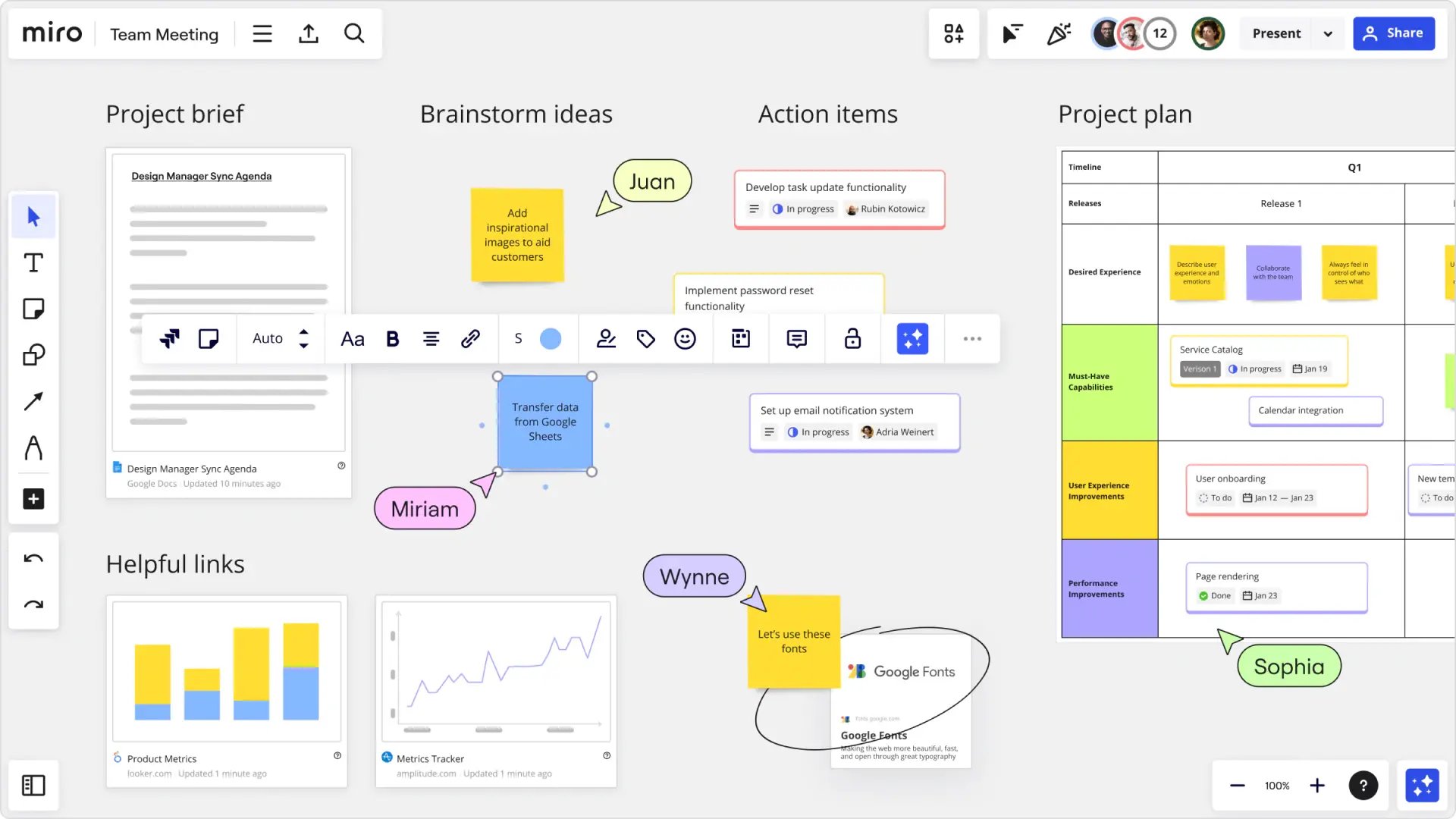 miro functionalities